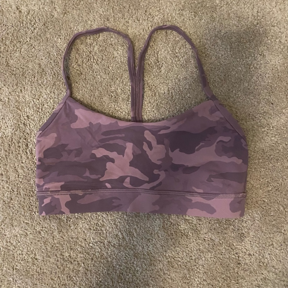 Lululemon Flow Y Nulu Bra, Camo Pink Taupe